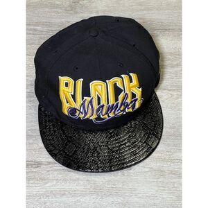 CRAZY RARE New Era Black Mamba Los Angeles Lakers Cap 5950 Flat Brim Kobe Bryant